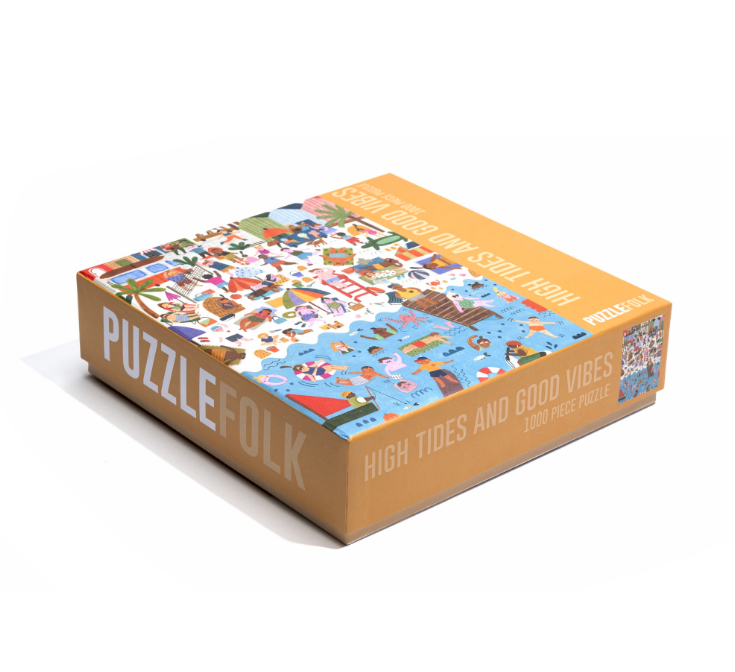 Puzzlefolk - High Tides and Good Vibes 1,000 Piece Beach Puzzle