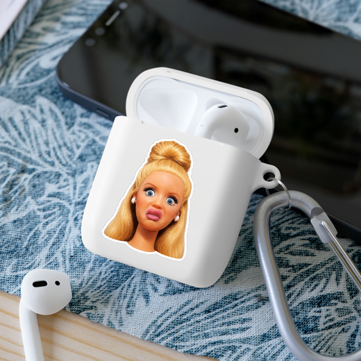 Confused Doll Meme Reaction Vinyl Sticker