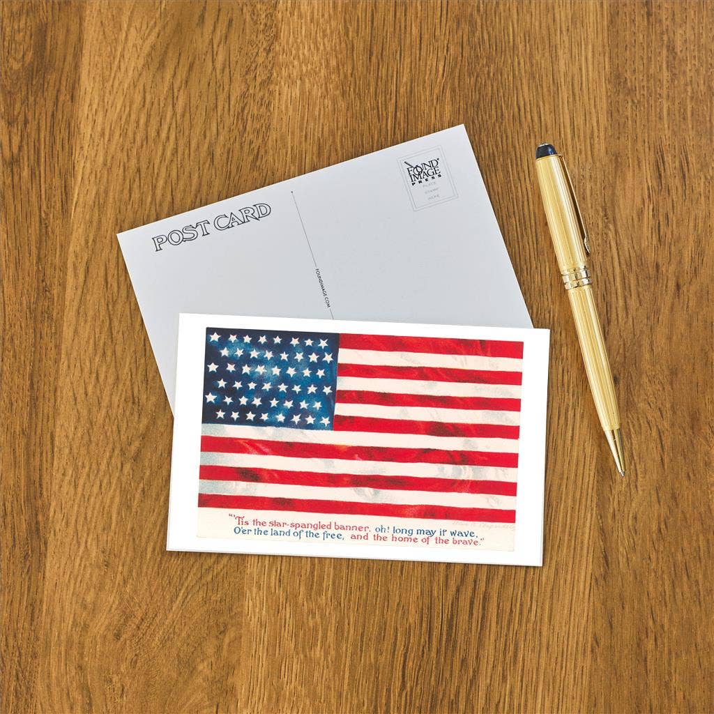 Postcard: Flag with Poem