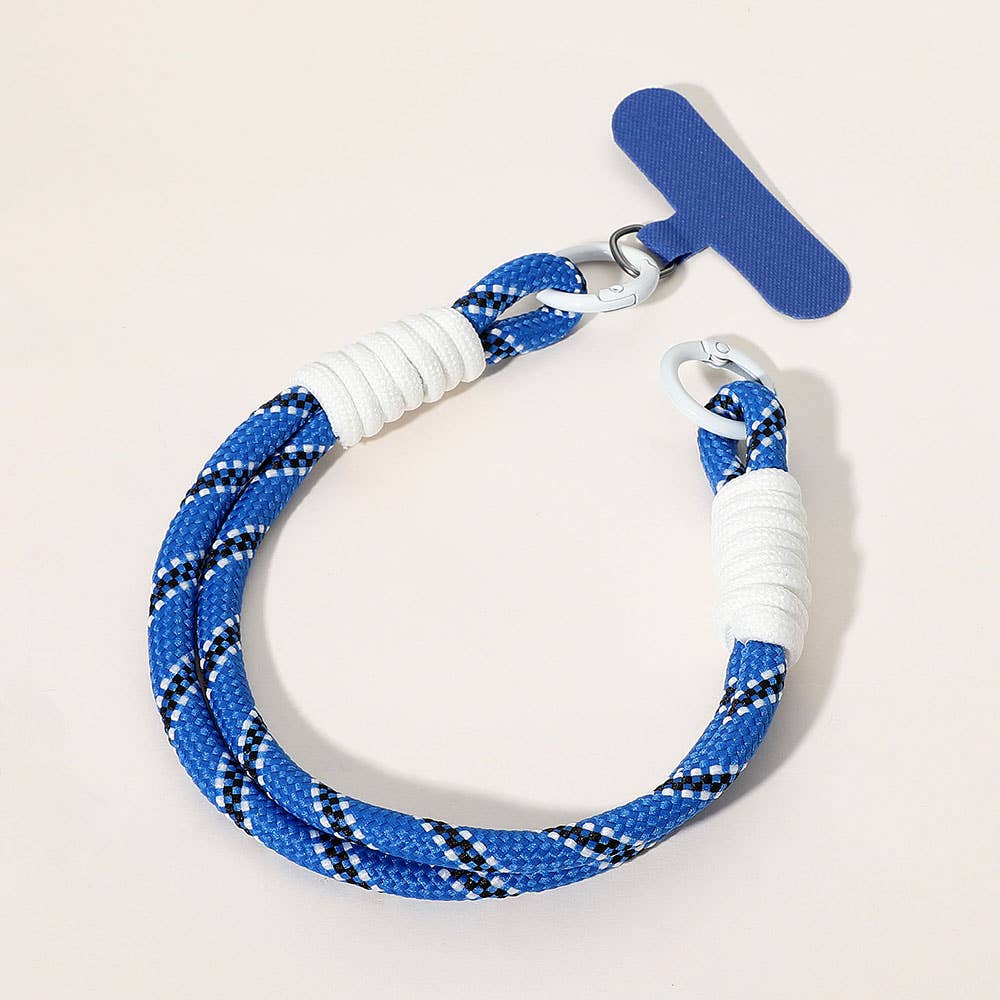 Candy Color Double Loop Phone Wrist Strap / Keychain: Yellow