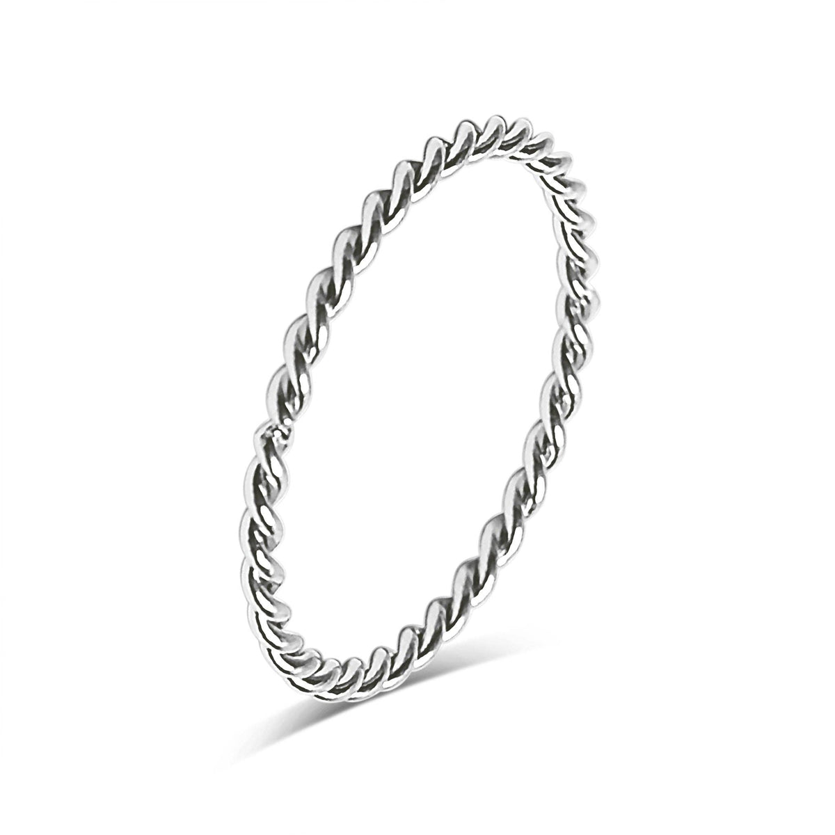 Stainless Steel Braided Stacking Ring