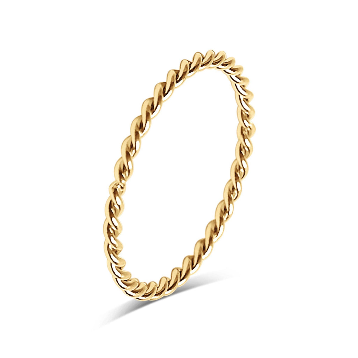 Stainless Steel Braided Stacking Ring