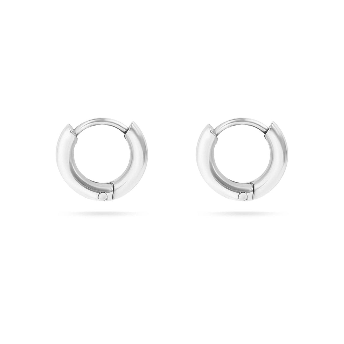 18K Gold PVD Stainless Steel Minimalist Thin Huggie Earrings: Gold