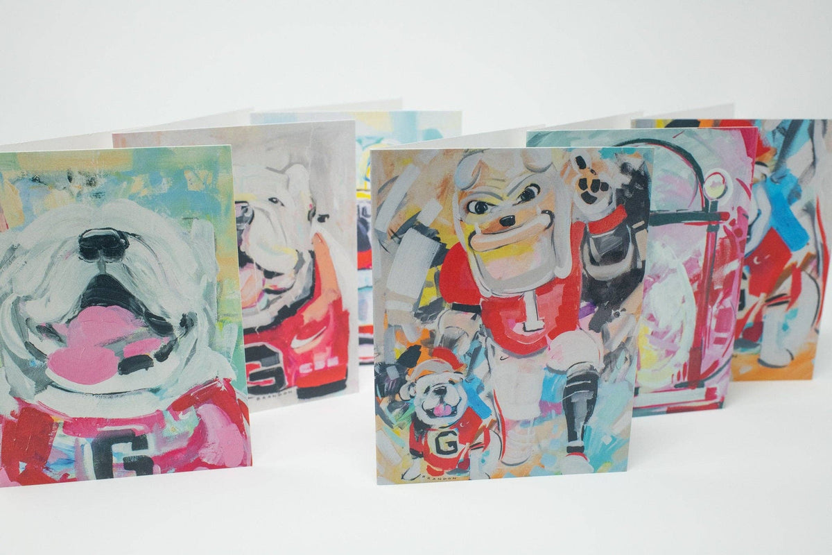 Brandon Art Co - Georgia Bulldogs UGA Notecard 6-Pack