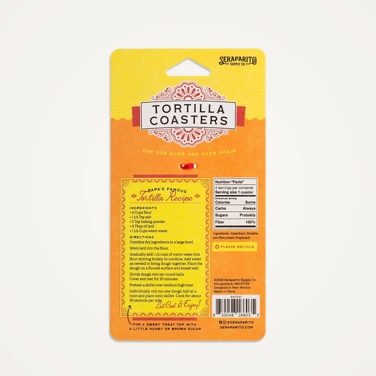 Seraparito Supply Co. - Tortilla Coasters
