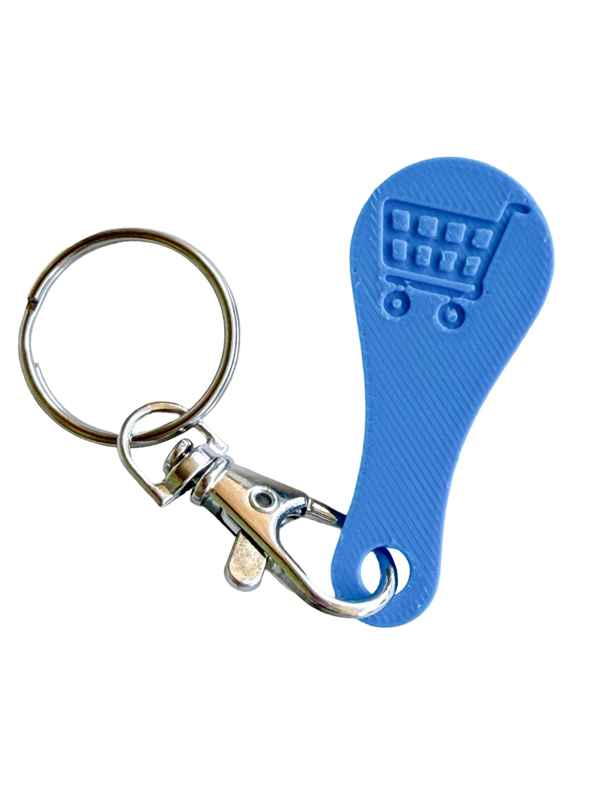 Aldi Shopping Cart Quarter Saver Keychain: Turquoise