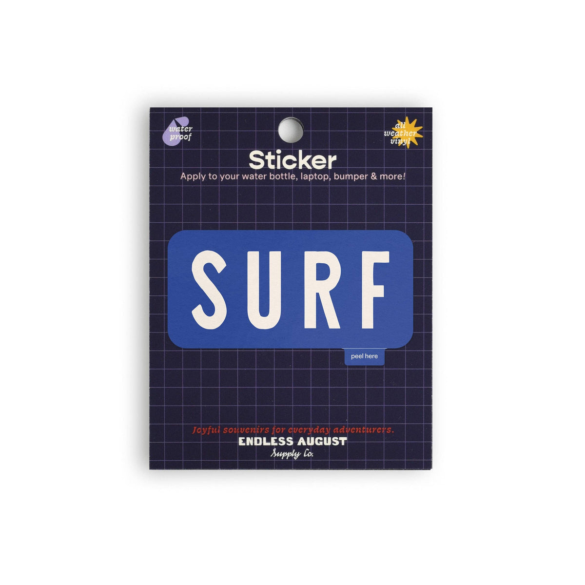 Endless August Supply Co. - Surf Vinyl Sticker: Sticker Only