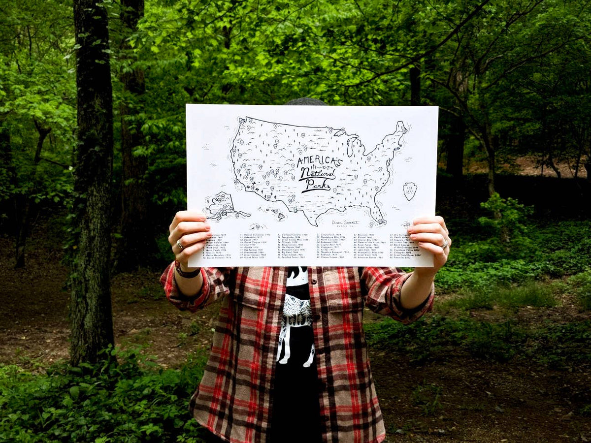 National Parks Checklist Map