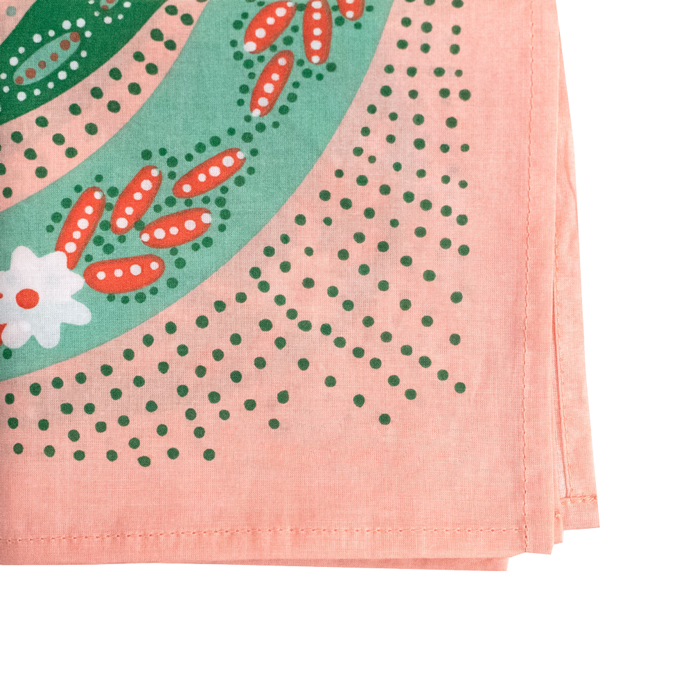 Handker Bandanas - No. 069 Snakes Pink