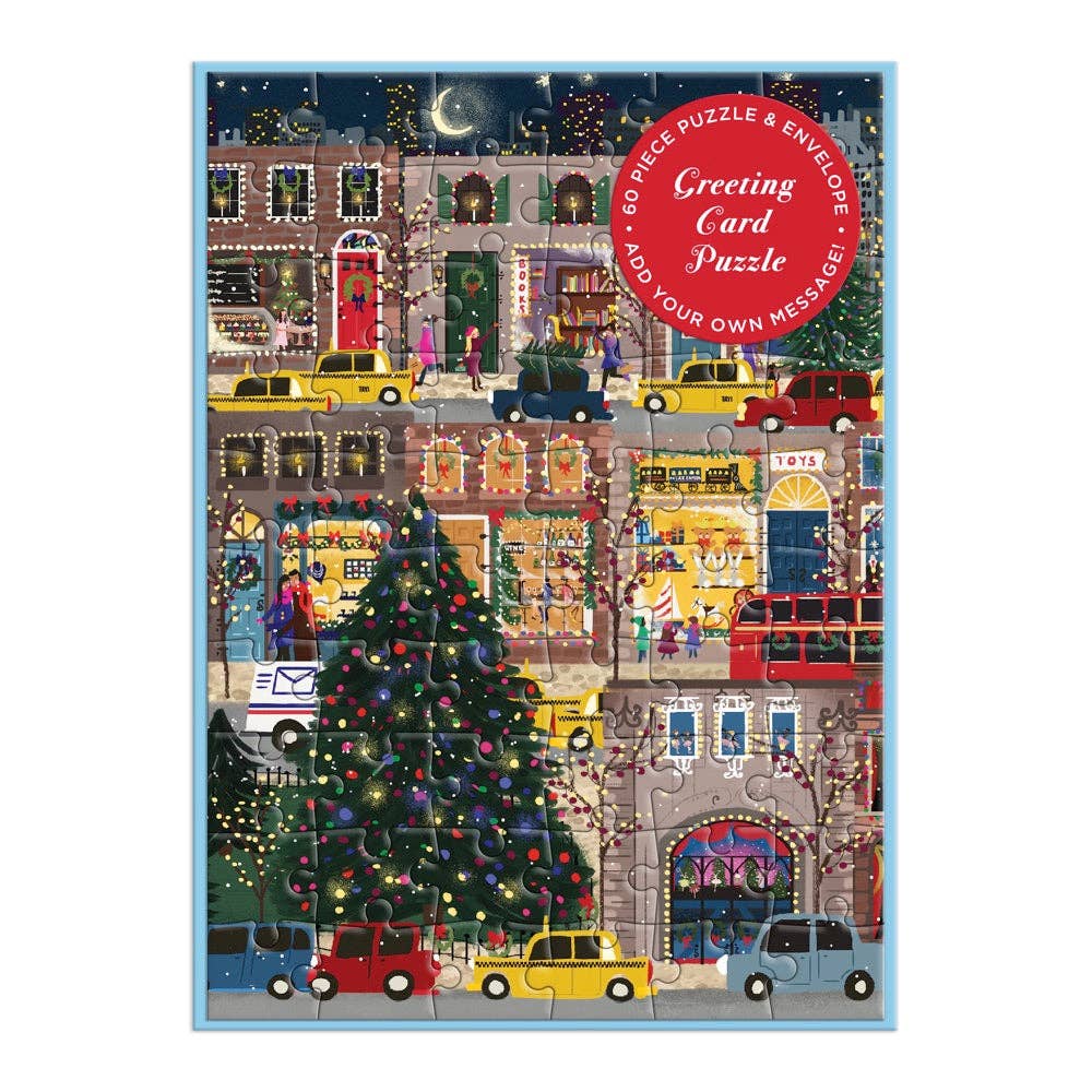 Joy Laforme Christmas Square Greeting Card Puzzle