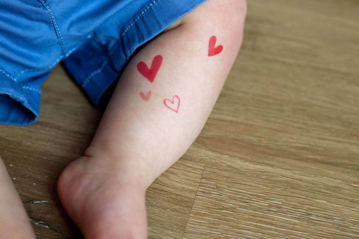 Saint Tattoos - Tiny Hearts Temporary Tattoos: Yellow