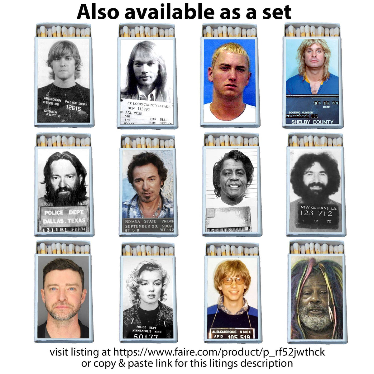 Most Amazing - Matches • Celebrity Mug Shot • Home Decor for Candles