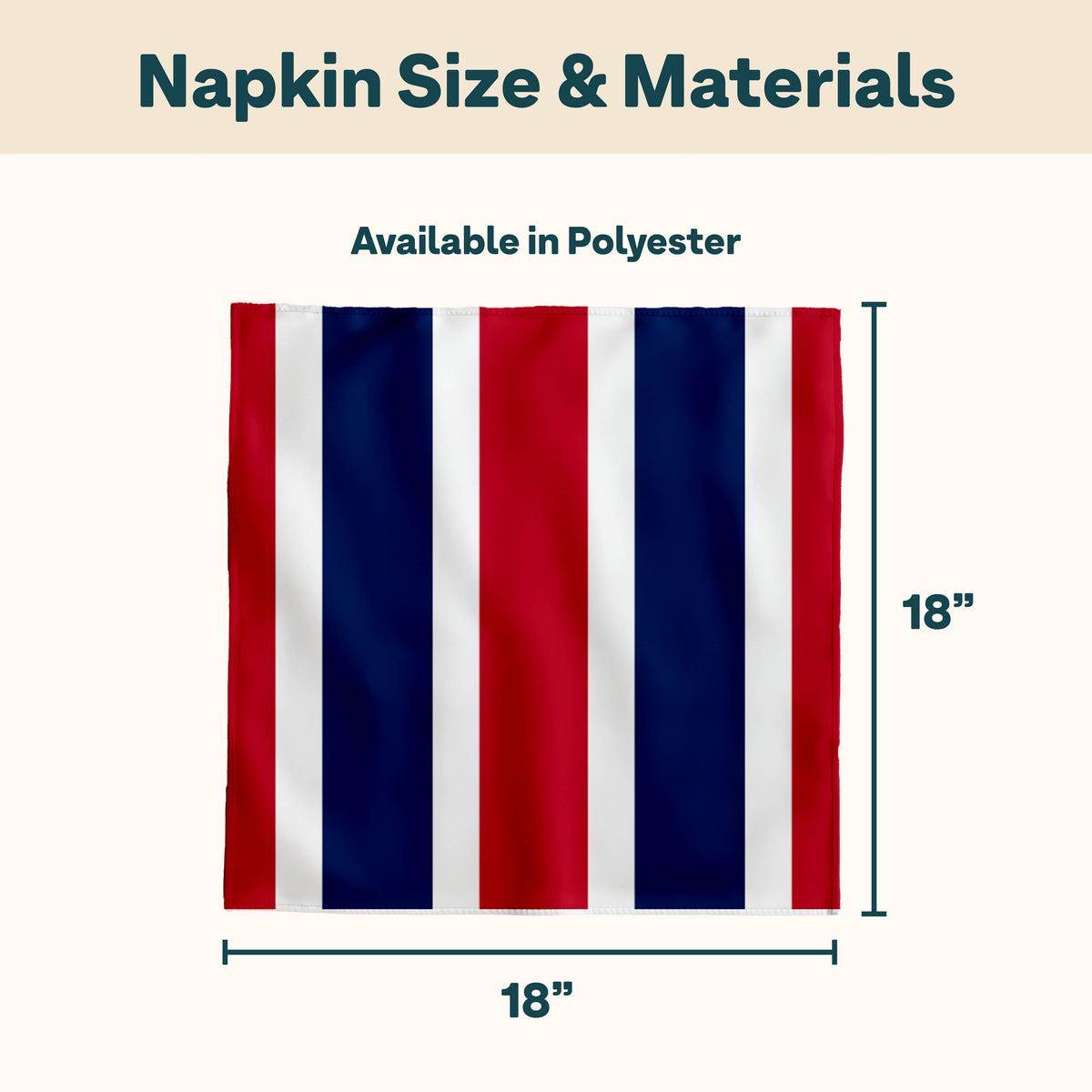 American Red & Blue Stripes Napkins