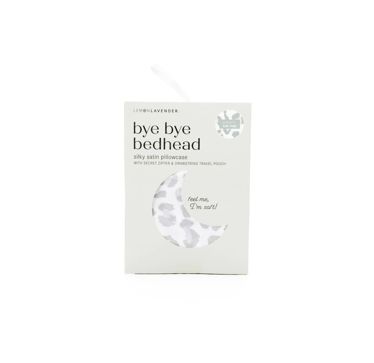 Lemon Lavender Printed Silky Satin Pillowcase Gray