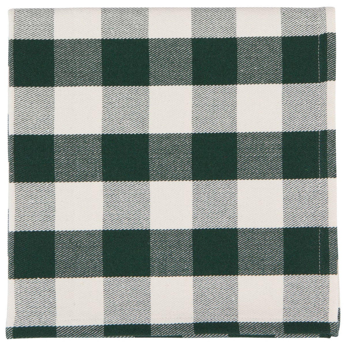 Recycled Cotton 2nd Spin Green Buffalo Check Napkins Set/4