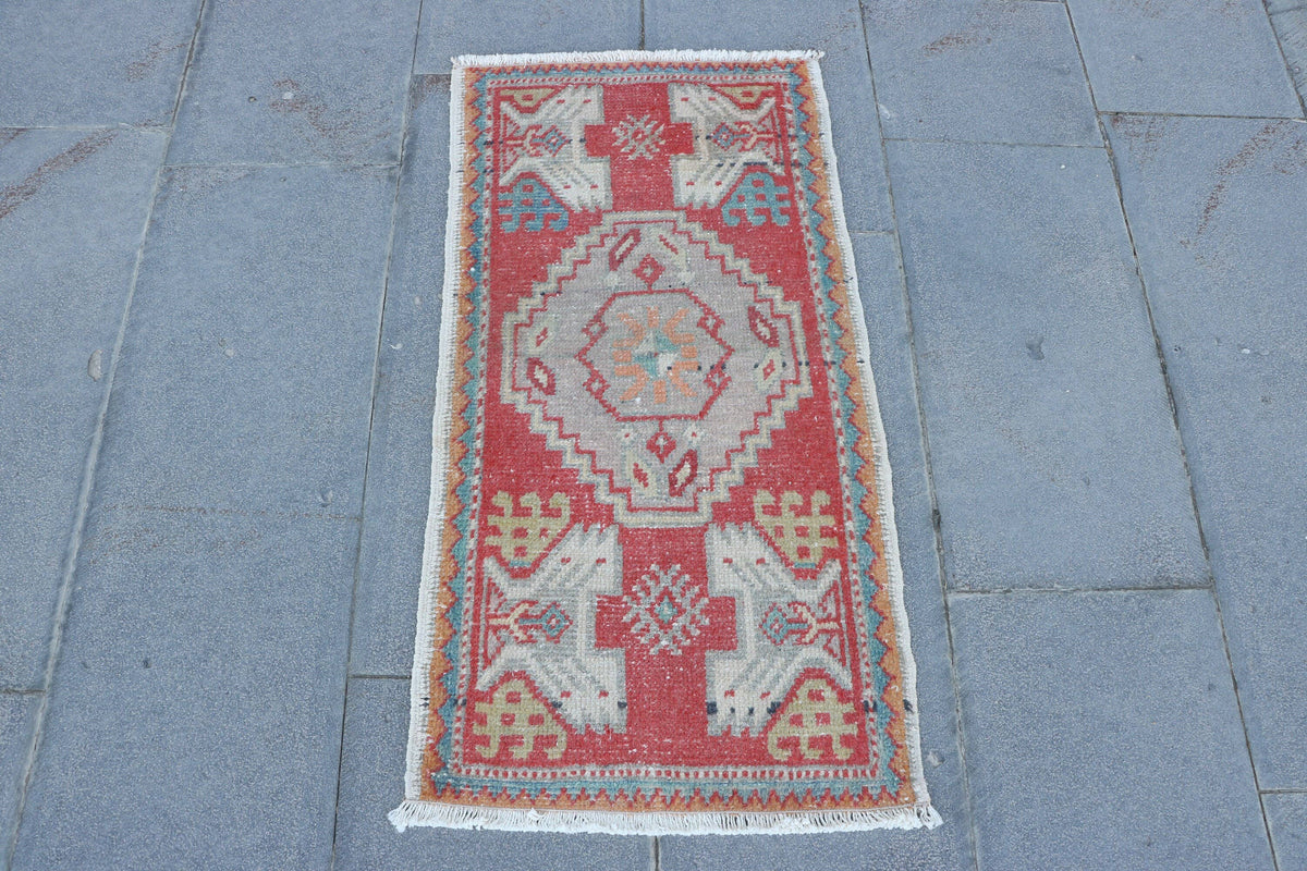 Vintage Turkish Anatolian Boho Rugs for Entry and Decor
