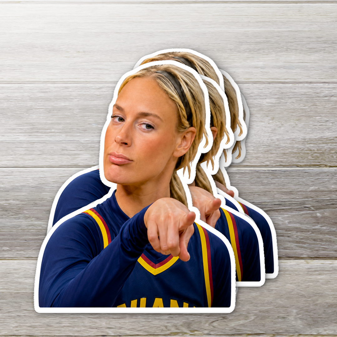 Sophie Cunningham Pointing Basketball Sticker