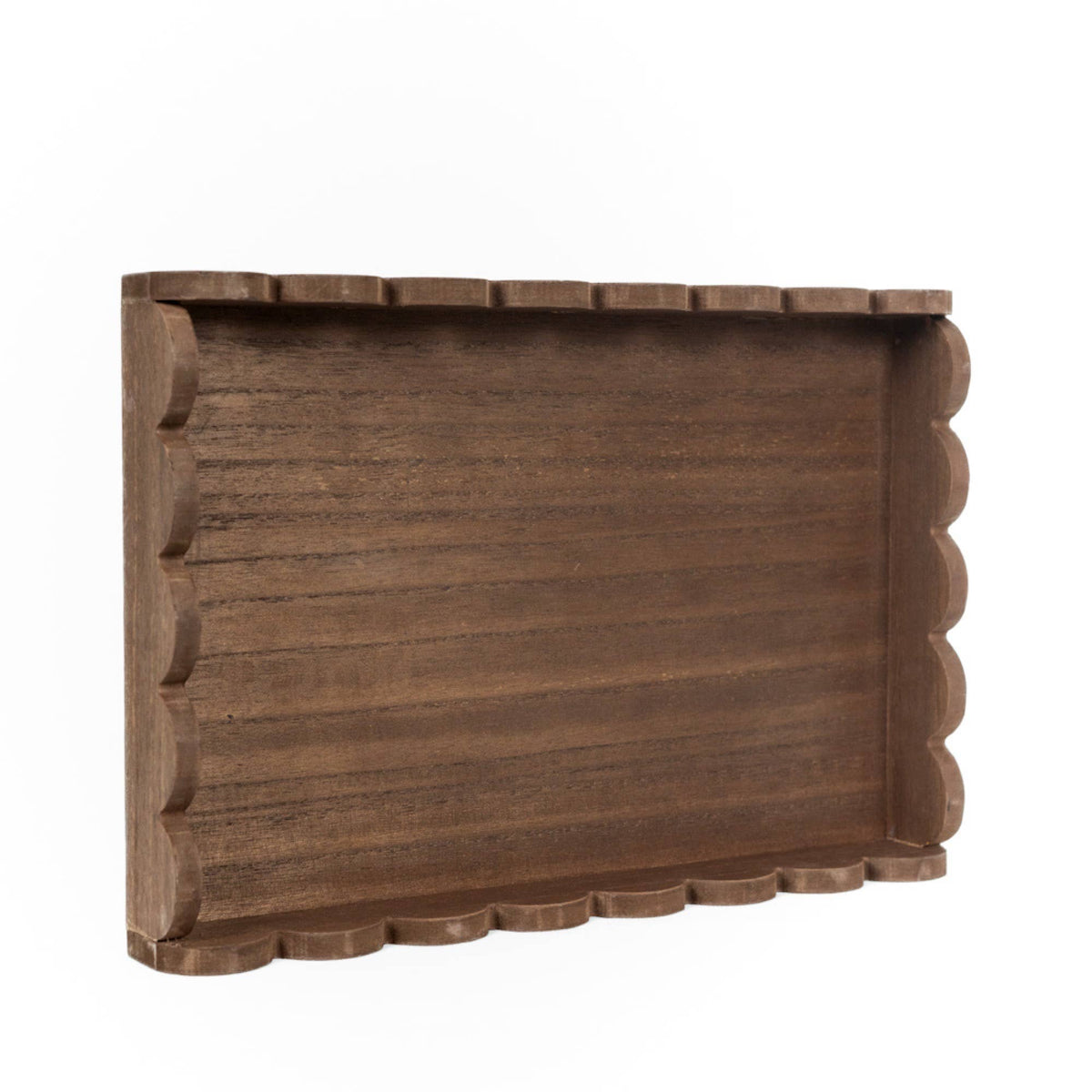 Scallop Trim Wooden Tray, Provincial