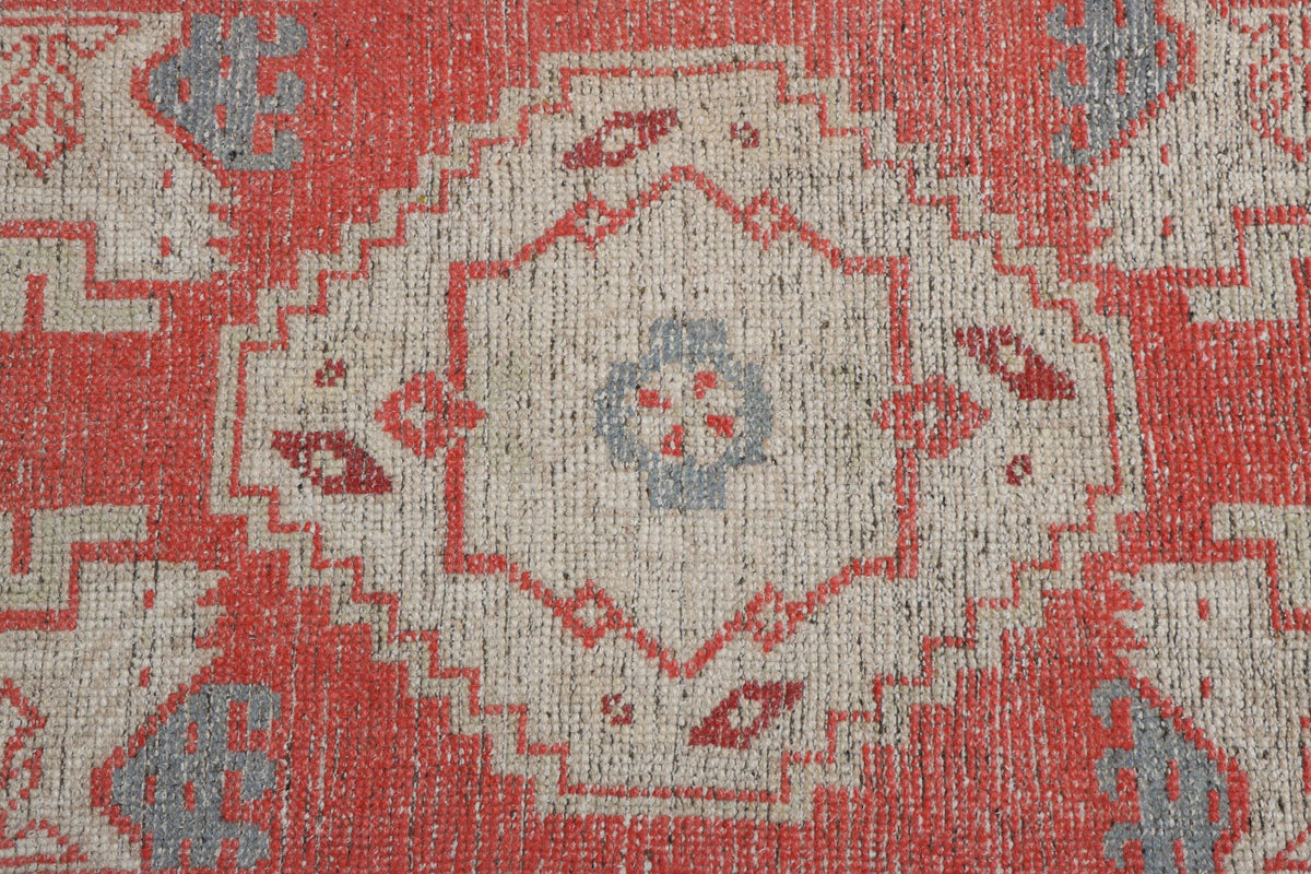 Turkish Vintage Antique Oushak Wool Rug 2x3 ft