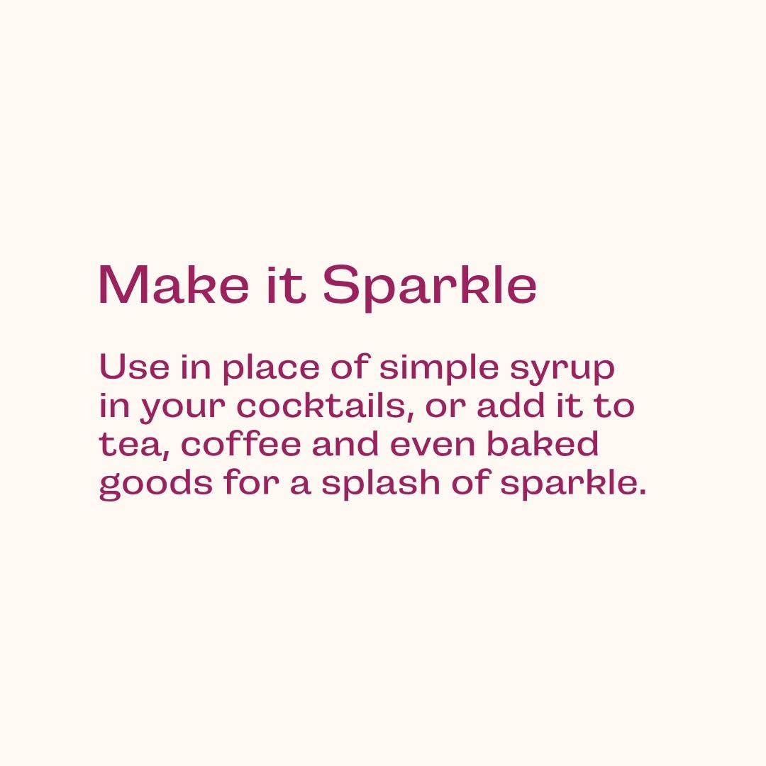 Wood Stove Kitchen - Glitter Simple Syrup, 16 fl oz with Edible Glitter