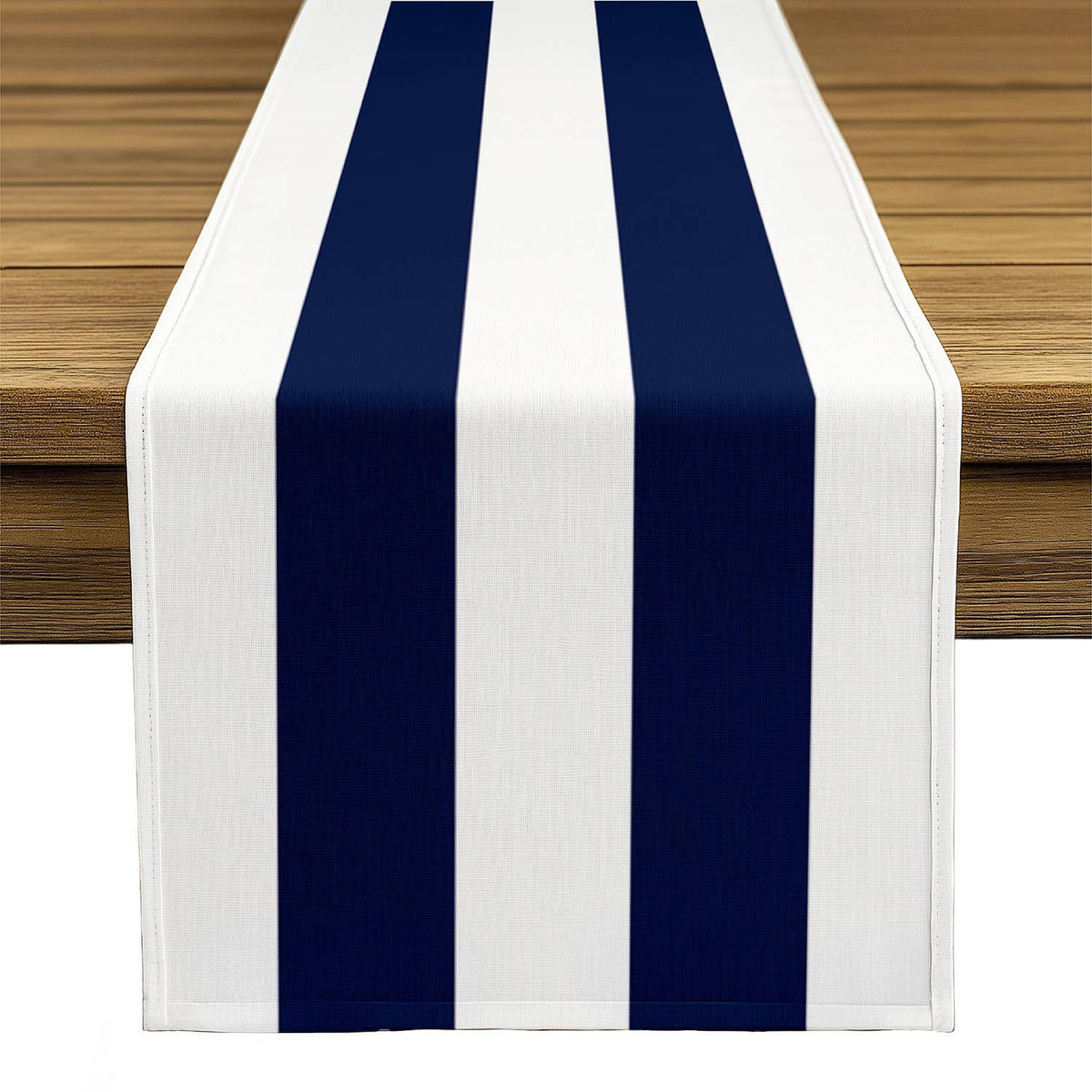 Navy & White Cabana Stripe Table Runner