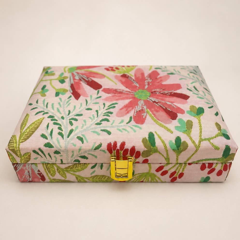 Floral Jewelry Box, Dark Print