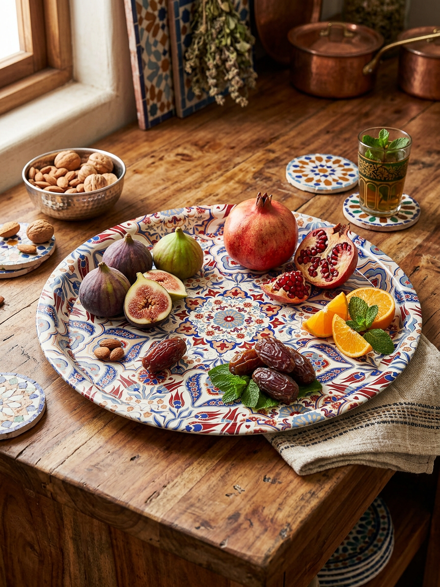 Emel Design Round Metal Serving Tray