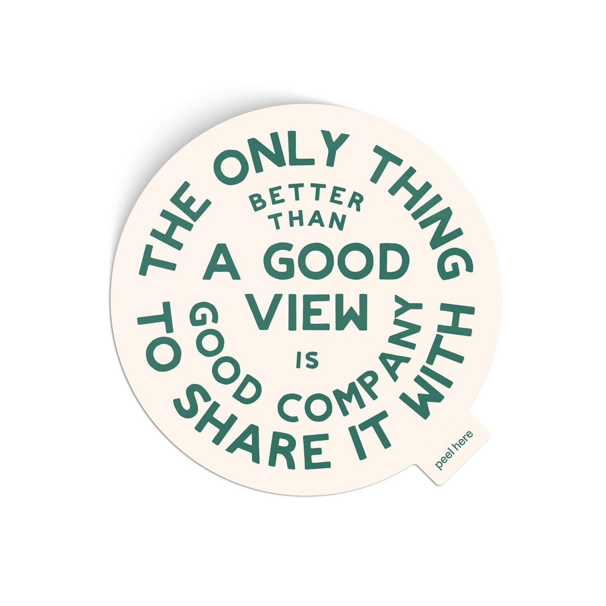 Endless August Supply Co. - Good Views Sticker | Vinyl Sticker | Green: Sticker Only