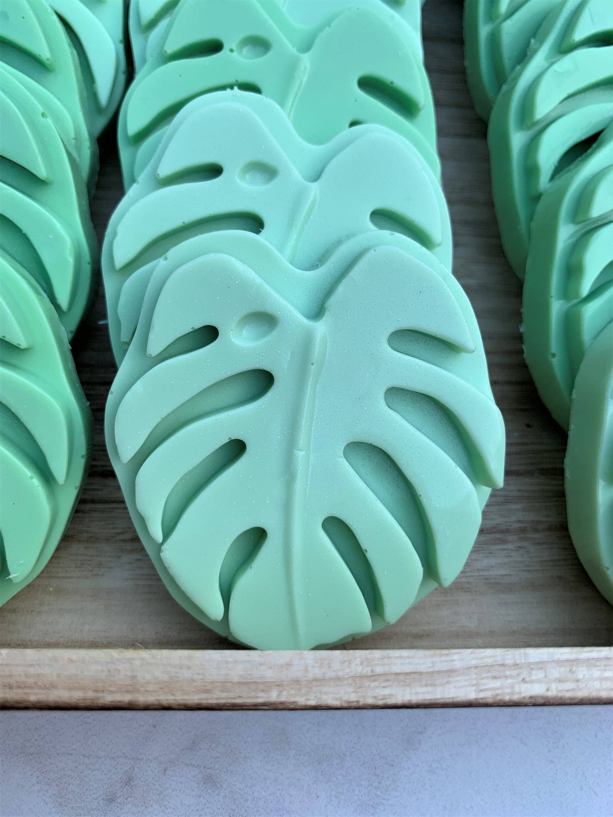 Monstera Leaf Soap:  Pina Colada, Light Green