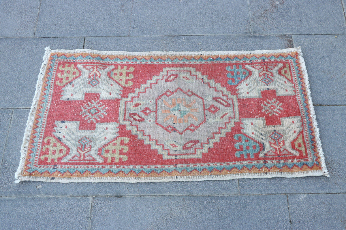 Vintage Turkish Anatolian Boho Rugs for Entry and Decor