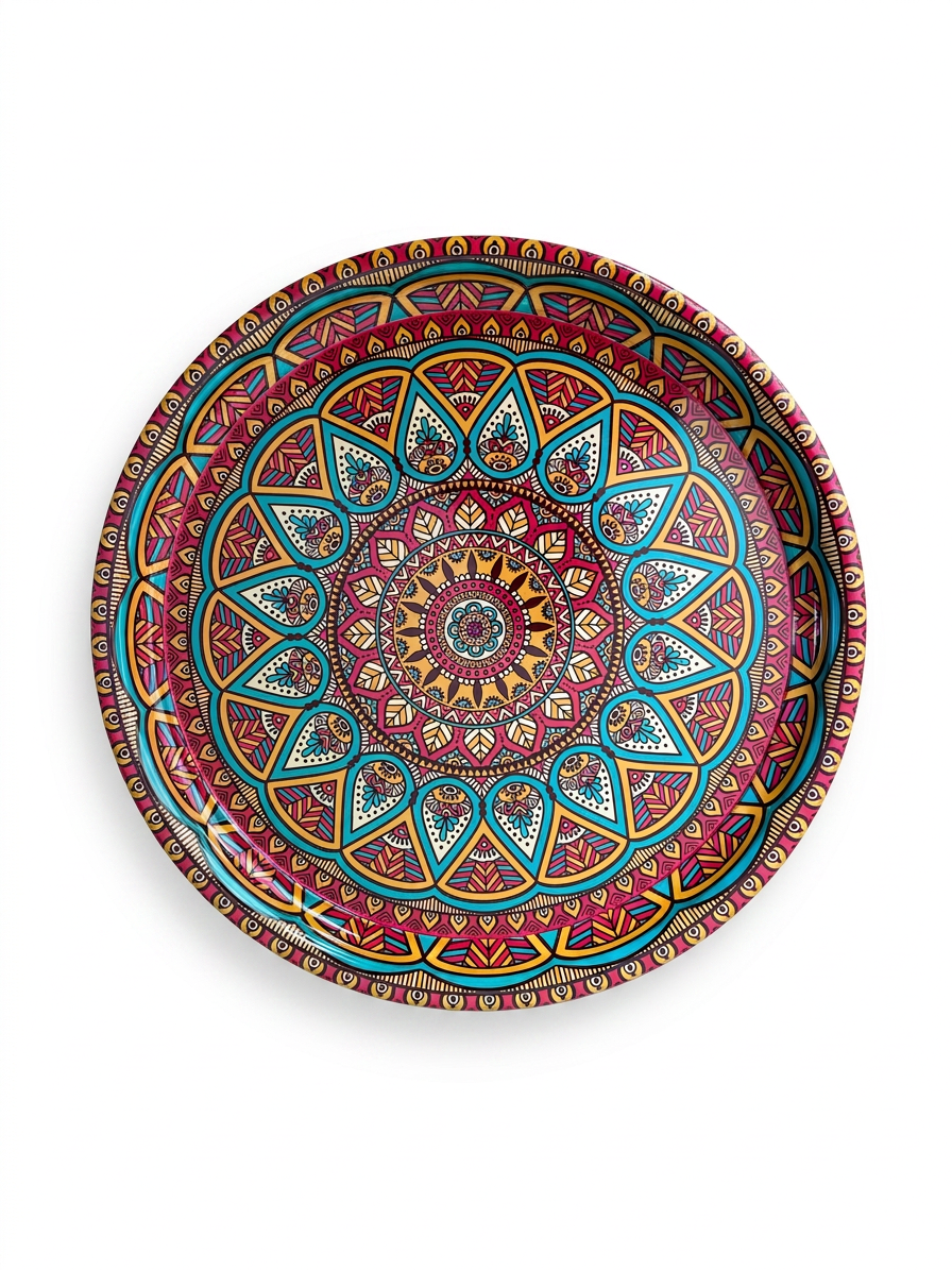 Ana Design Round Metal Serving Tray