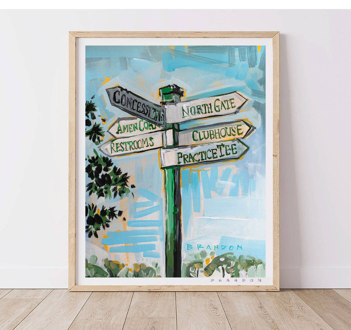 Brandon Art Co - Patron Signpost from the Masters | Archival-Grade Art Print by Brandon Thomas: Print Only / 5x7 Inches