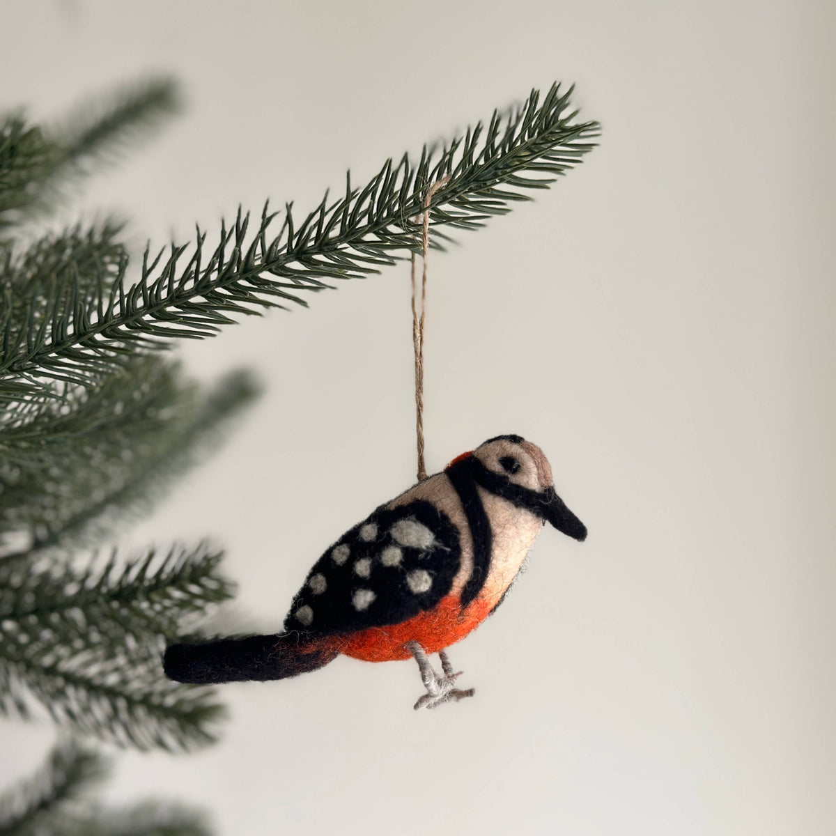 Felt White Parrot Ornament