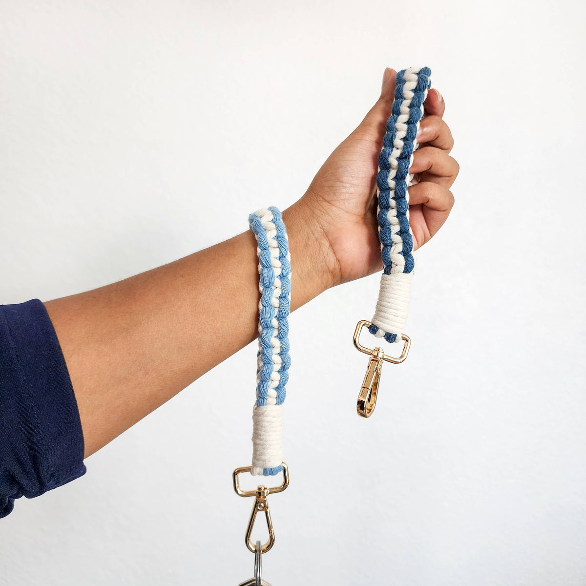 Macramé 2-Toned Cotton Wristlet