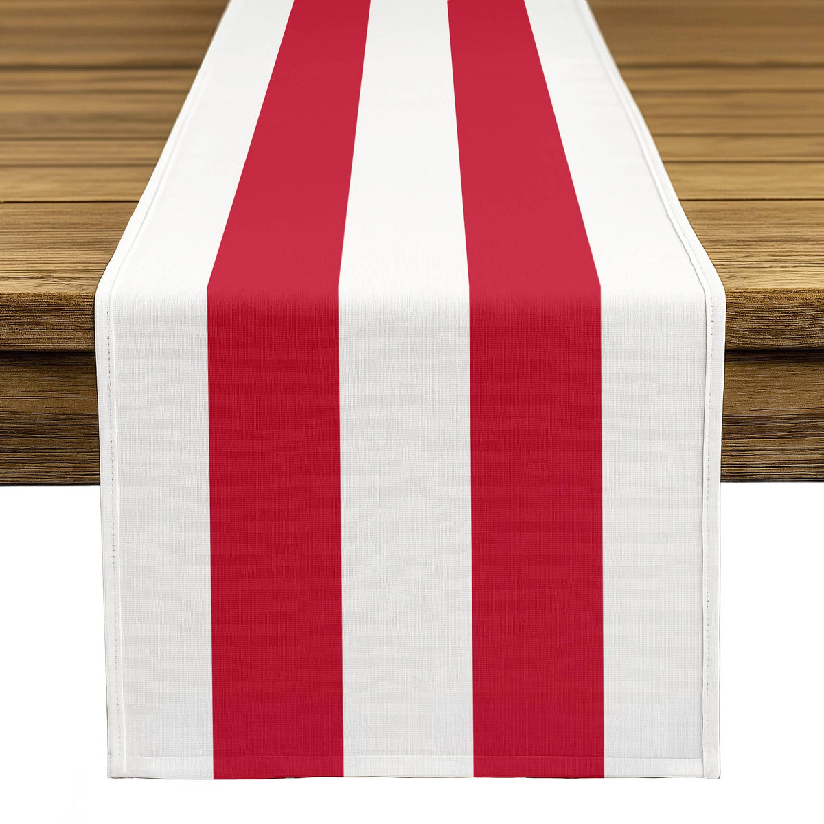 Red & White Cabana Stripe Table Runner