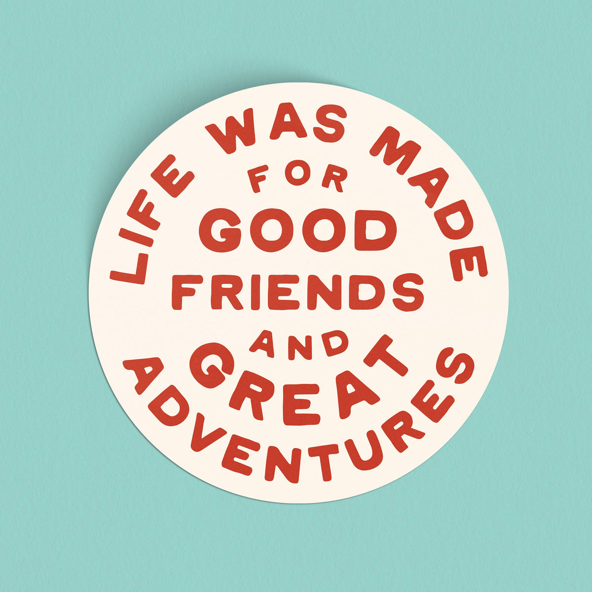 Endless August Supply Co. - Great Adventures Large Vinyl Sticker - red: Sticker Only