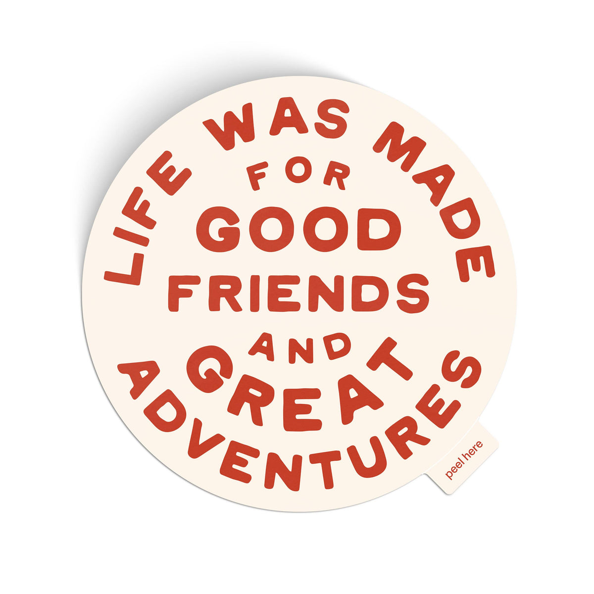 Endless August Supply Co. - Great Adventures Large Vinyl Sticker - red: Sticker Only