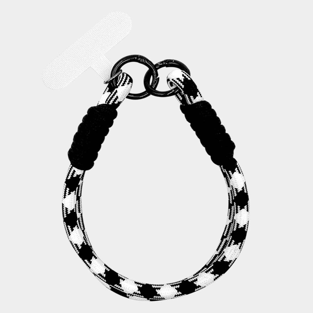 Candy Color Double Loop Phone Wrist Strap / Keychain: Pink