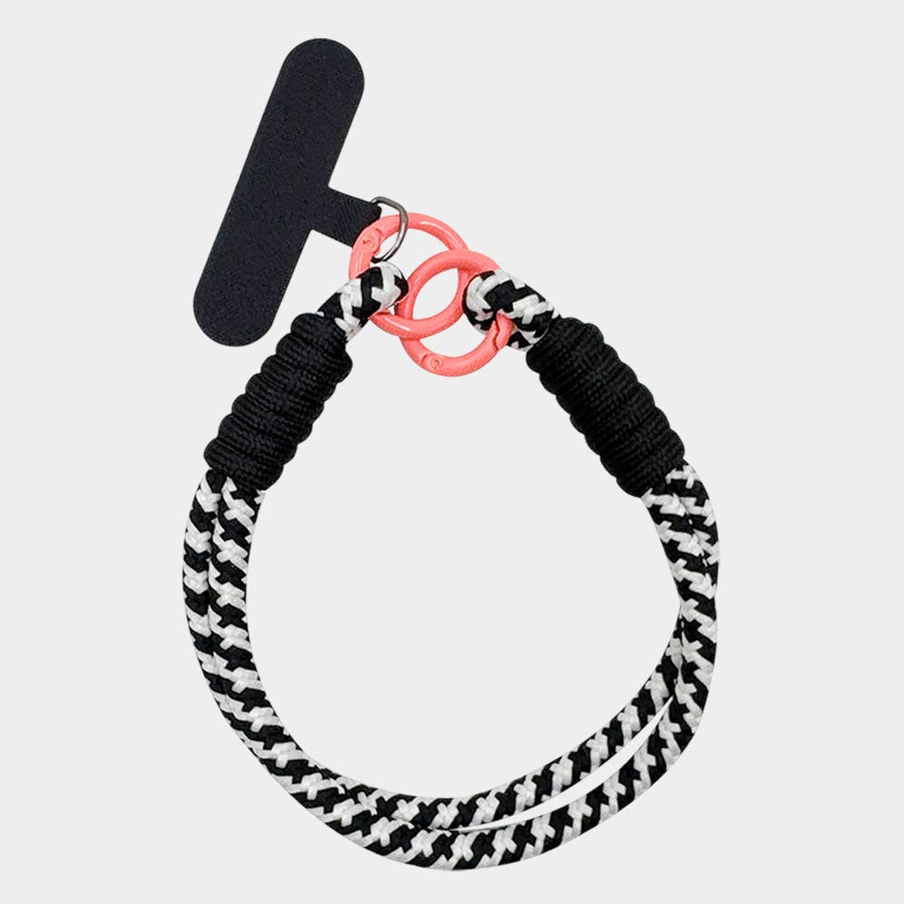 Candy Color Double Loop Phone Wrist Strap / Keychain: Pink