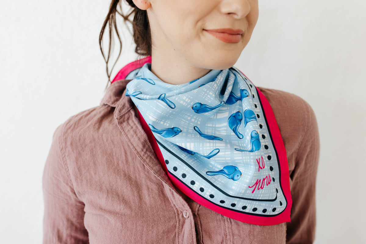 KEVA Style and Created By - Blue Bird of Happiness Bandana Scarf