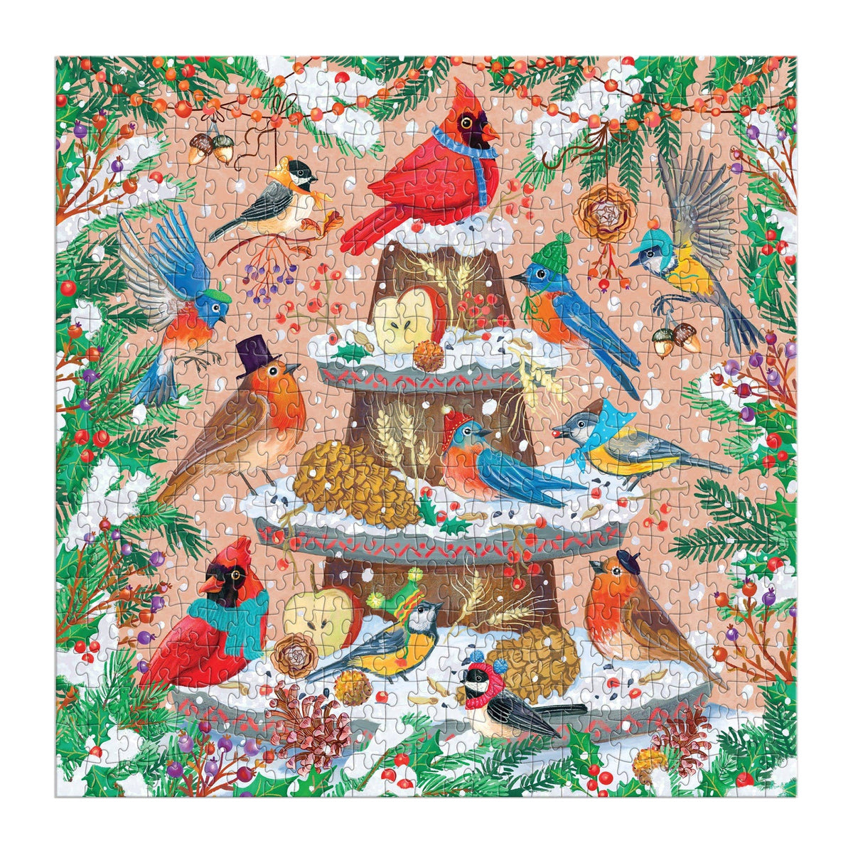 Chronicle Books - Festive Feathers 500 Piece Foil Puzzle