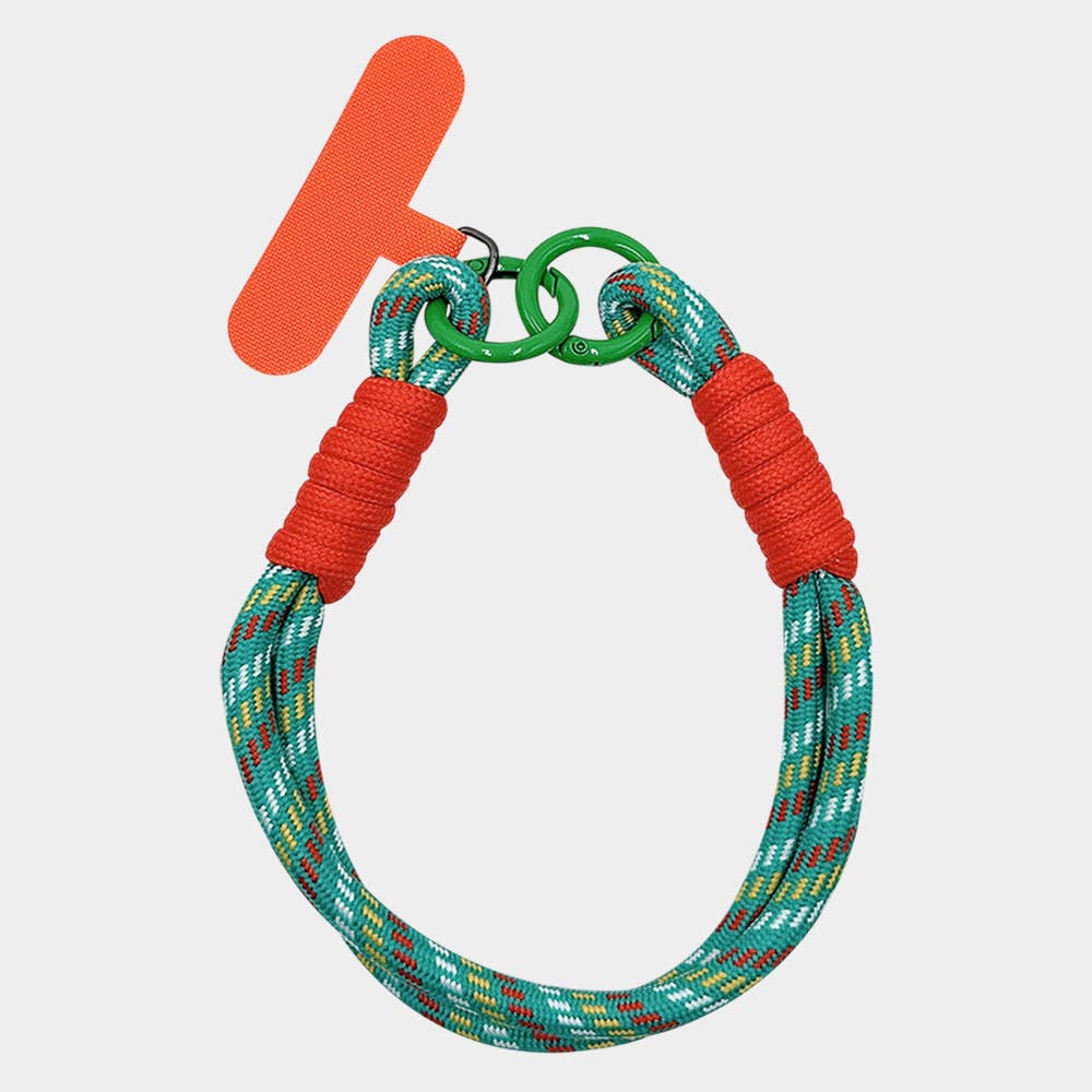 Candy Color Double Loop Phone Wrist Strap / Keychain: Yellow