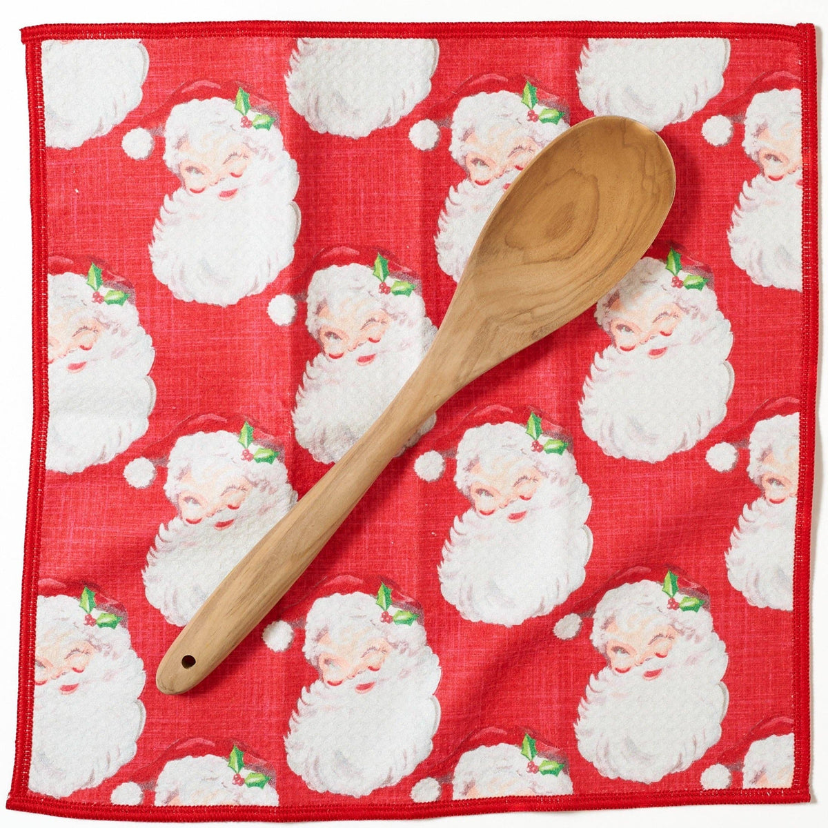 Mighty Mini Towel Reversible, Set of 2 - Heather Collins Santa Baby: Red