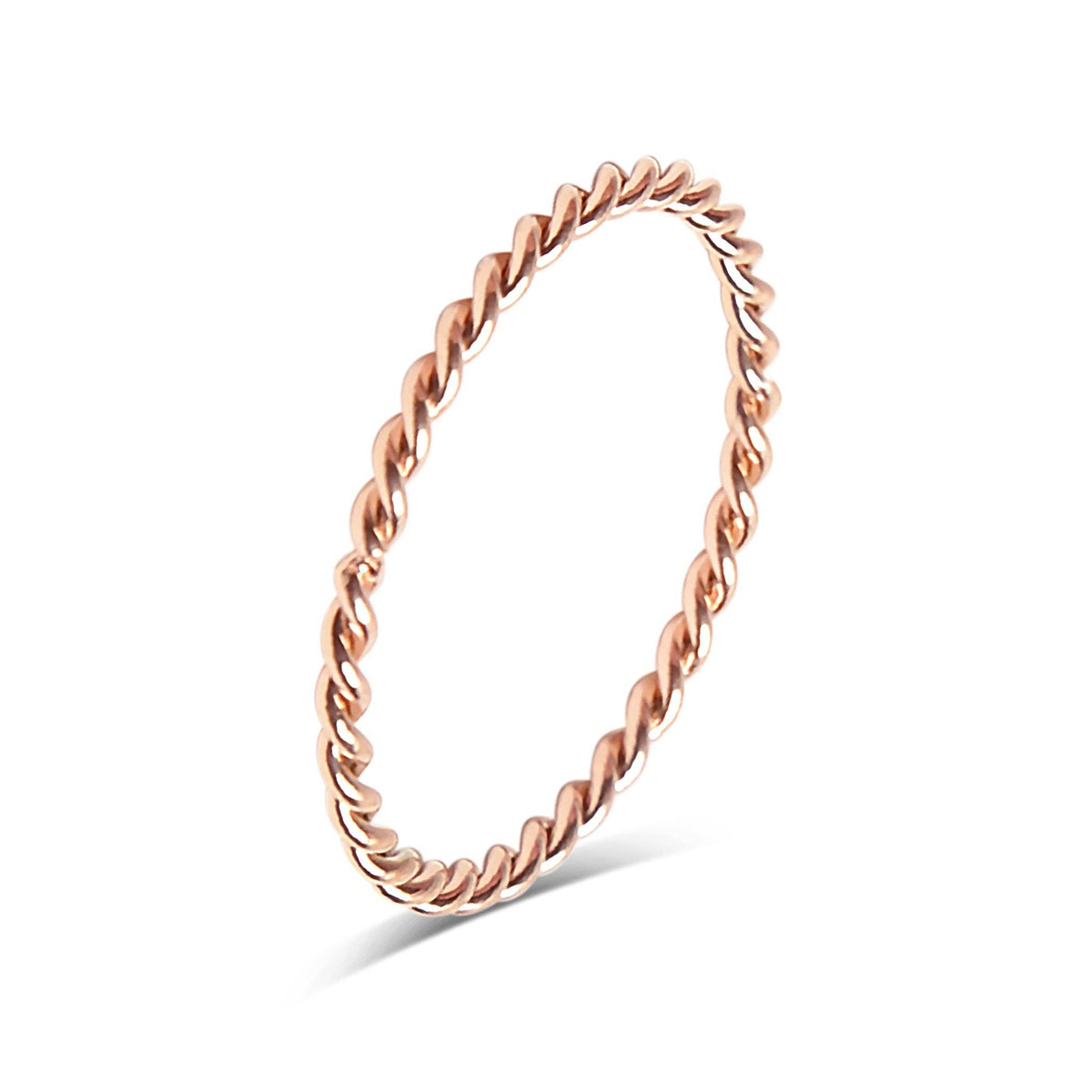Stainless Steel Braided Stacking Ring
