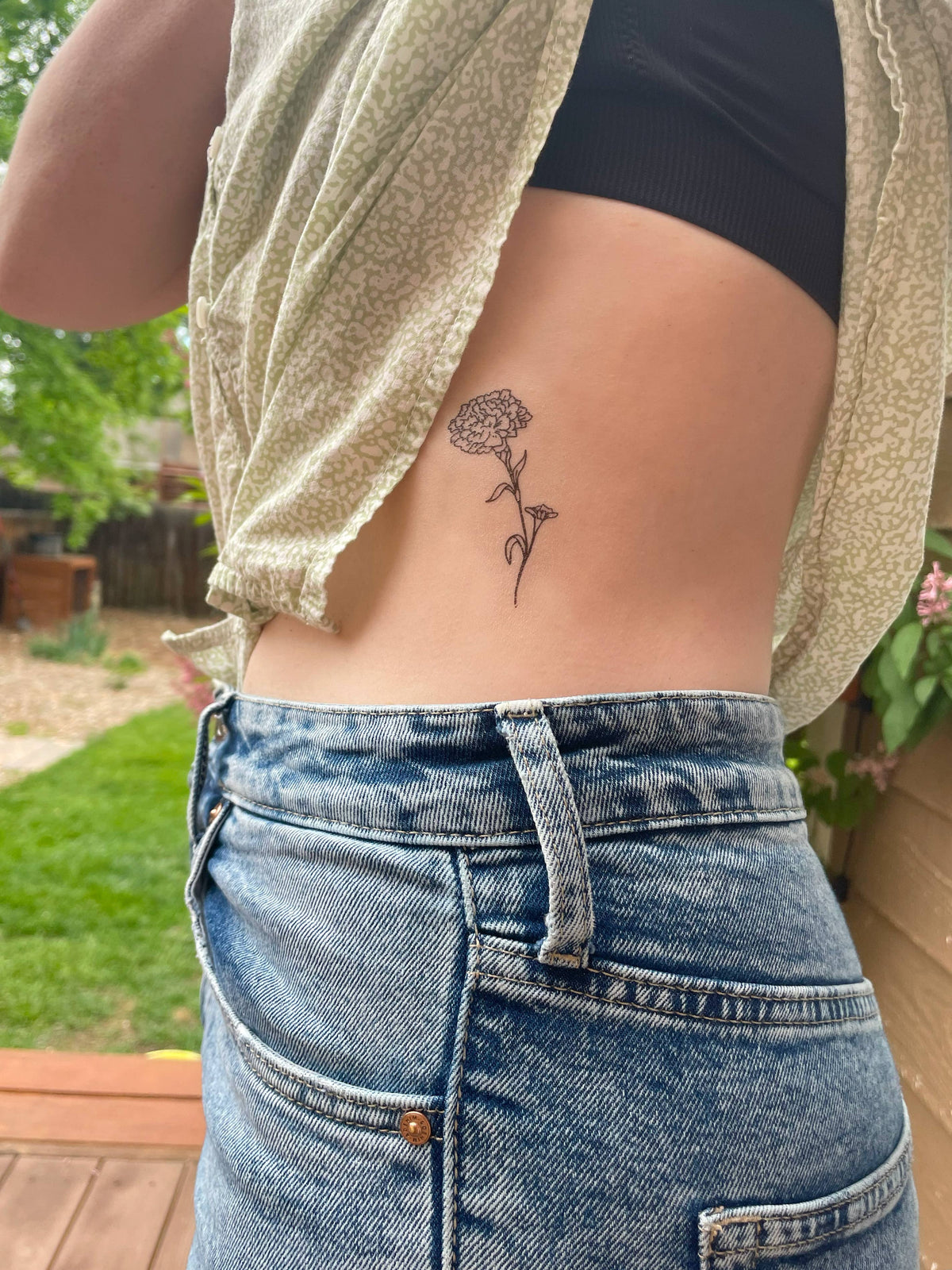 Saint &amp; Company - October Birth Flower - Marigold Temporary Tattoos