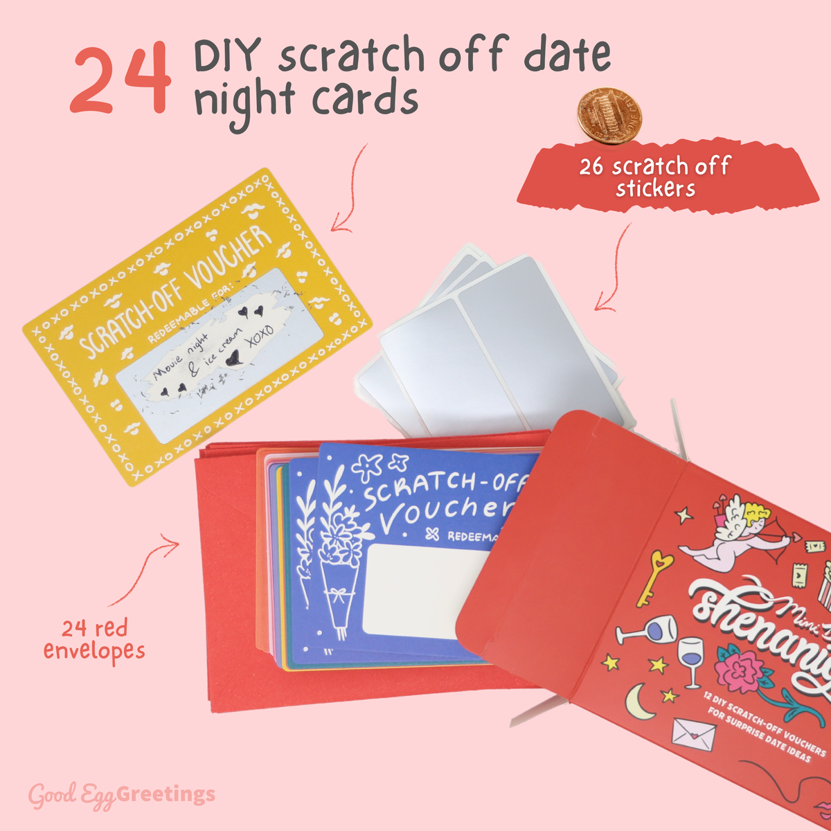 Mini Date Night Shenanigans - Scratch-Off DIY Love Vouchers