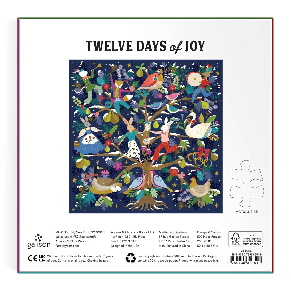 12 Days of Joy 500 Piece Foil Puzzle