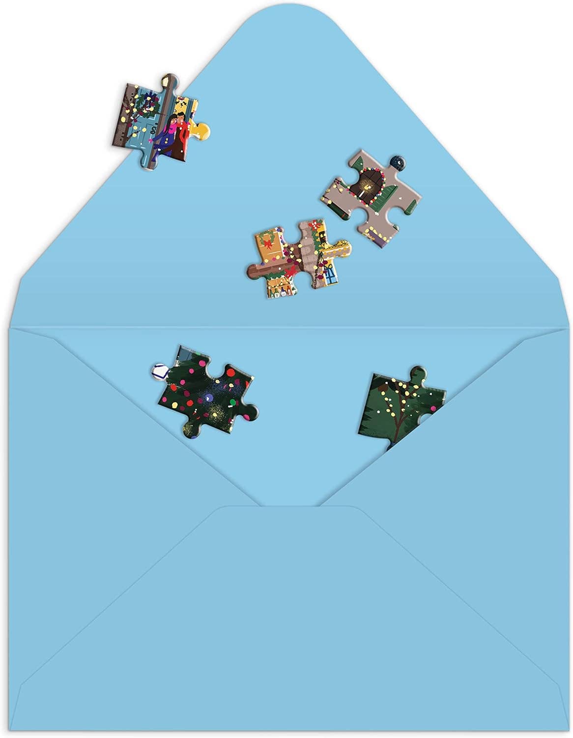 Joy Laforme Christmas Square Greeting Card Puzzle