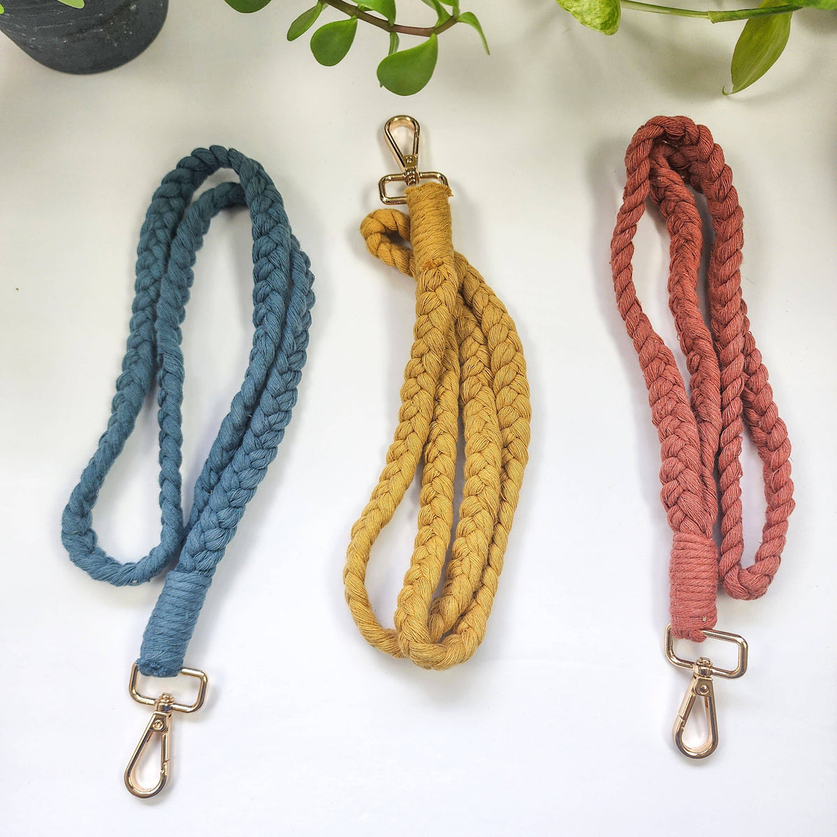 Cotton Braided Boho Lanyard or Key Holder