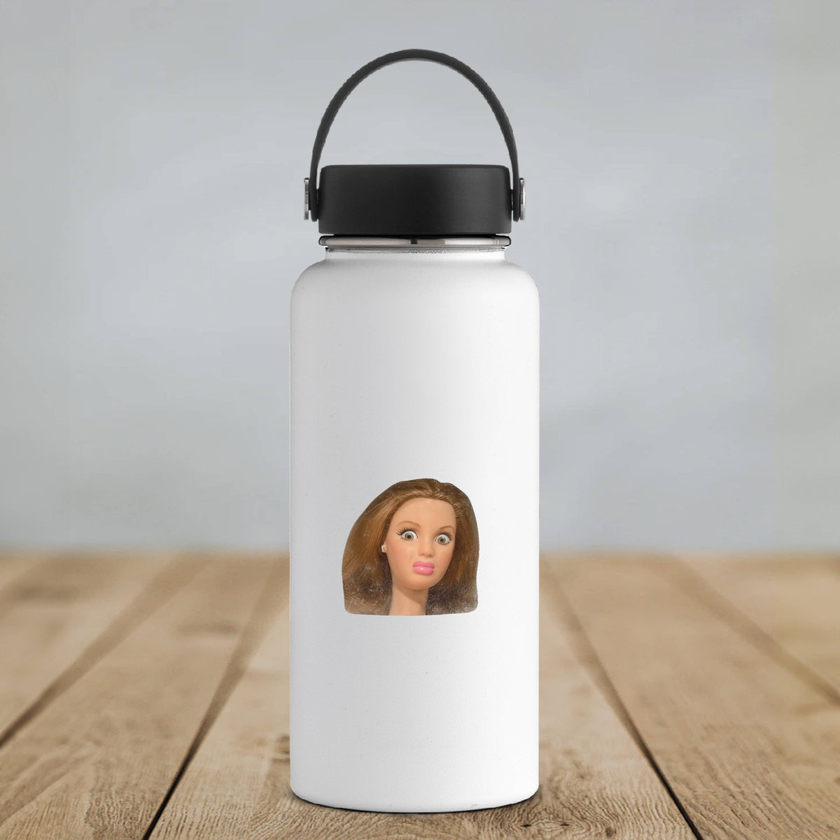 Funny Doll Face Sticker